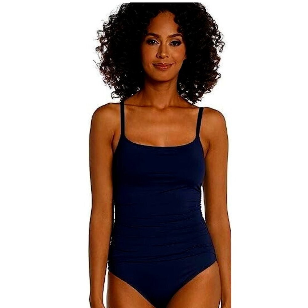 ✨ La Blanca Island Goddess One Piece Swimsuit Indigo NWOT 10